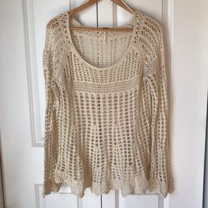 Free People crochet sweater
